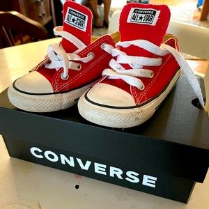 LIKE NEW Red Converse Toddler Size 8 Shoes